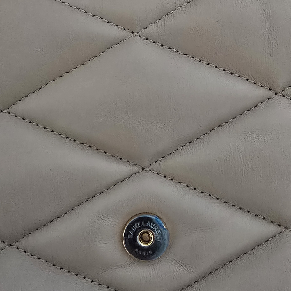 Yves Saint Laurent Tan Quilted Clutch - Picture 3 of 13